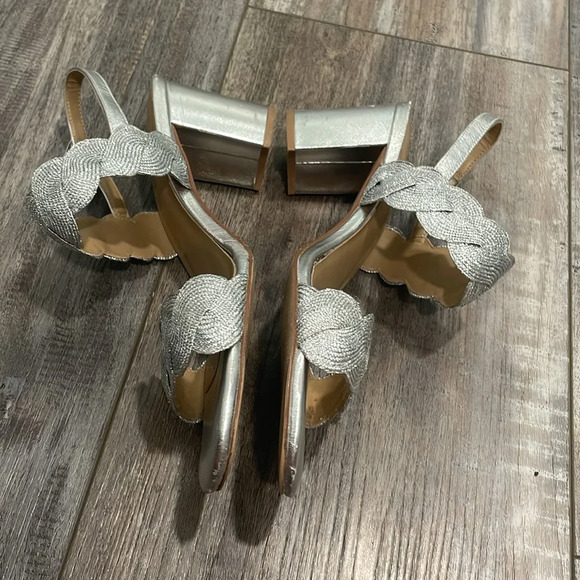 VANELi Lettie Sandal silver block high heels size 8.5 N - Picture 4 of 8